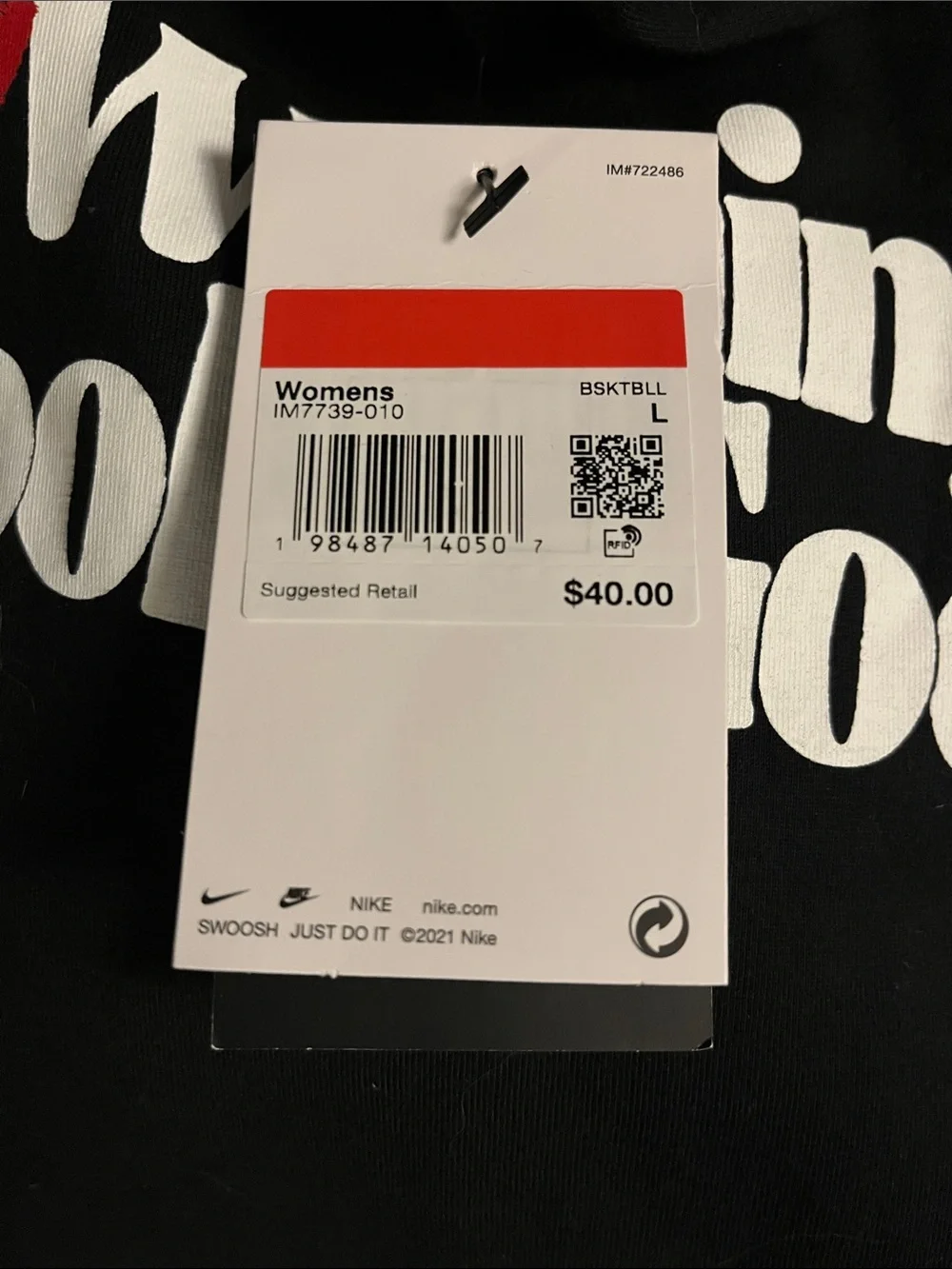 NWT Women’s Nike Winning Looks Good Black Graphic Tee